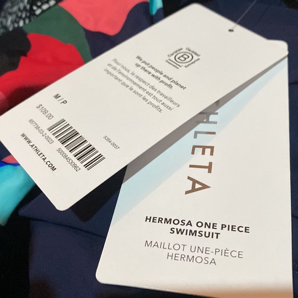 ❤️ Athleta Hermosa Swimsuit // Tossed Floral Dress Blue - Picture 7 of 7